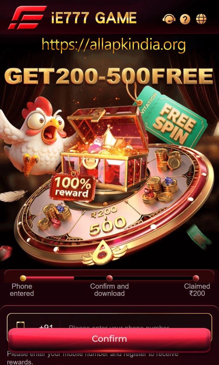 IE777 Game app banner shown before the India-focused game details